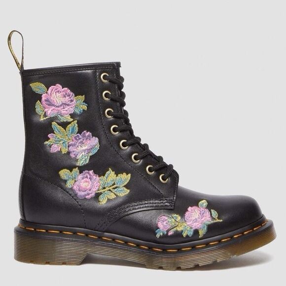 Dr Martens 1460 Vonda II Embroidered Floral Boots - Picture 2 of 16